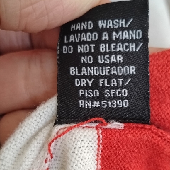 Timing Red and White Striped Crew Neck Sweater - Picture 9 of 11